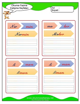 m sesi Grubu Çalışma Sayfaları